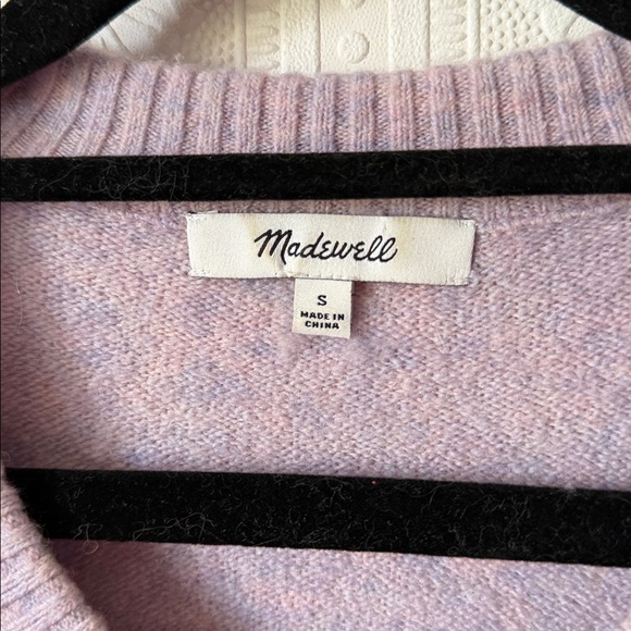 Madewell Payton Pullover Sweater in Coziest Yarn Heather Lilac Purple Size S - Picture 3 of 11